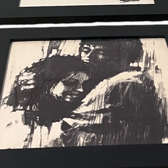 Aldo Luongo Charcoal Lithograph Framed Sketch From His Lovers Series. - Picture 4 of 8